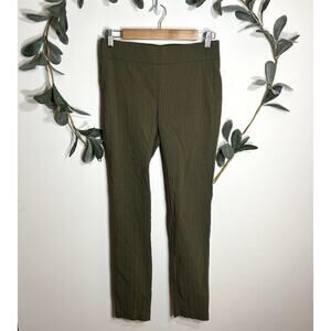 Jones New York Green Textured Pull On Pants